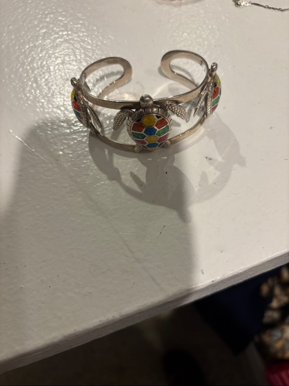 Handcrafted Multicolor Turtle Cuff Bracelet - Women Jewelry